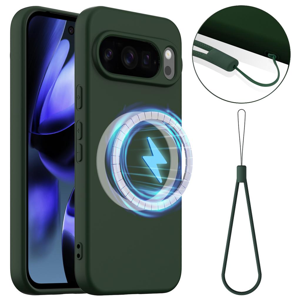 For Google Pixel 10 Pro Case Compatible with MagSafe Anti-Drop Liquid Silicone Phone Cover