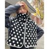 Versatile Double-sided Knitted Polka Dot Wool Blended Scarf Female Winter Hook Edge Student Warm Knitted Scarf Male Manufacturer