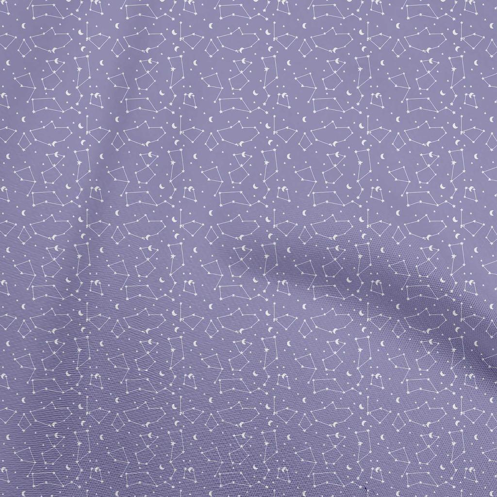 oneOone Cotton Flex Blue Fabric Celestial Diy Clothing Quilting Fabric Print Fabric By Yard 40 Inch