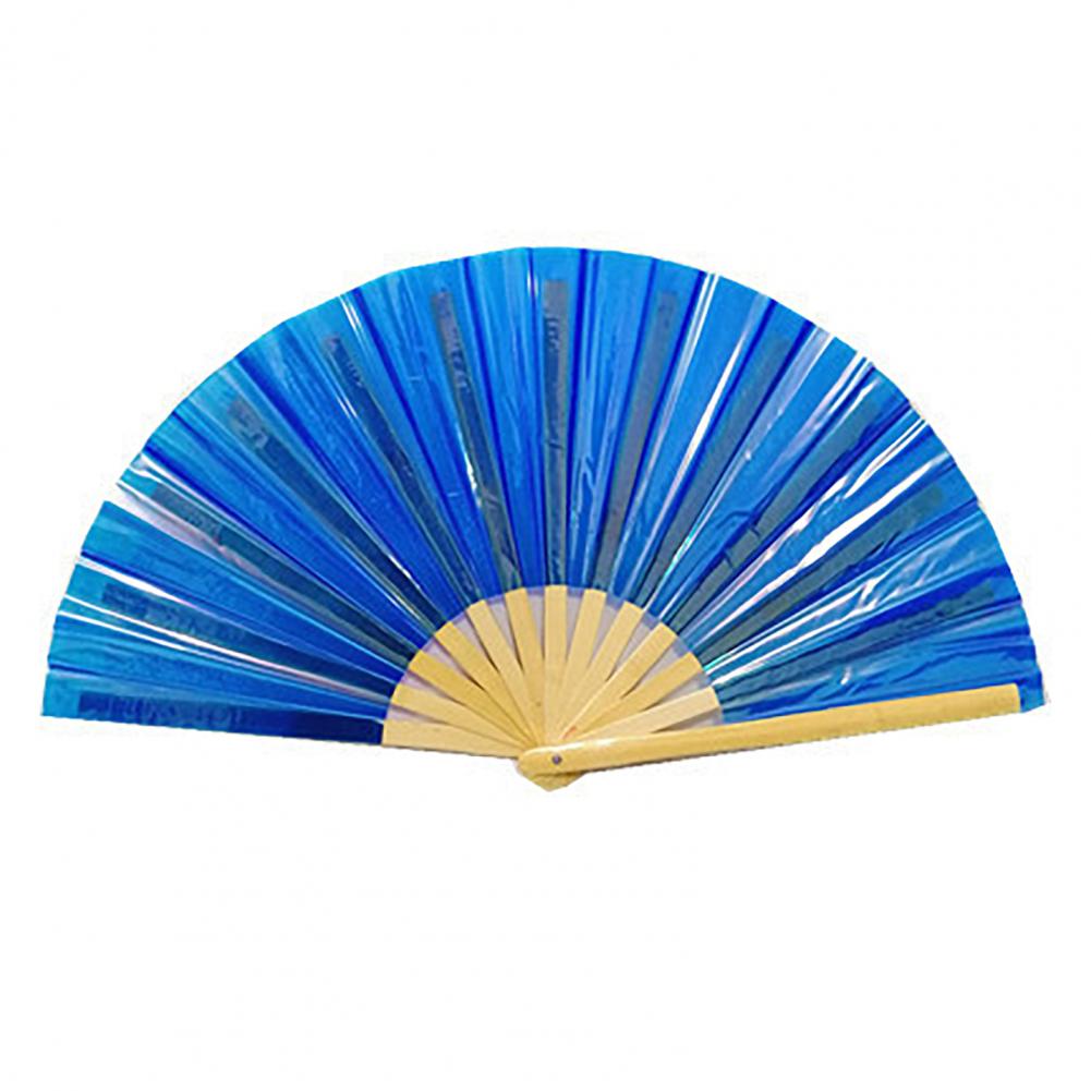 PVC Holographischer Faltfächer Irisierender Handfächer Sommerkühlfächer Dekoration Tanzaufführung Requisiten Pop Party Zubehör