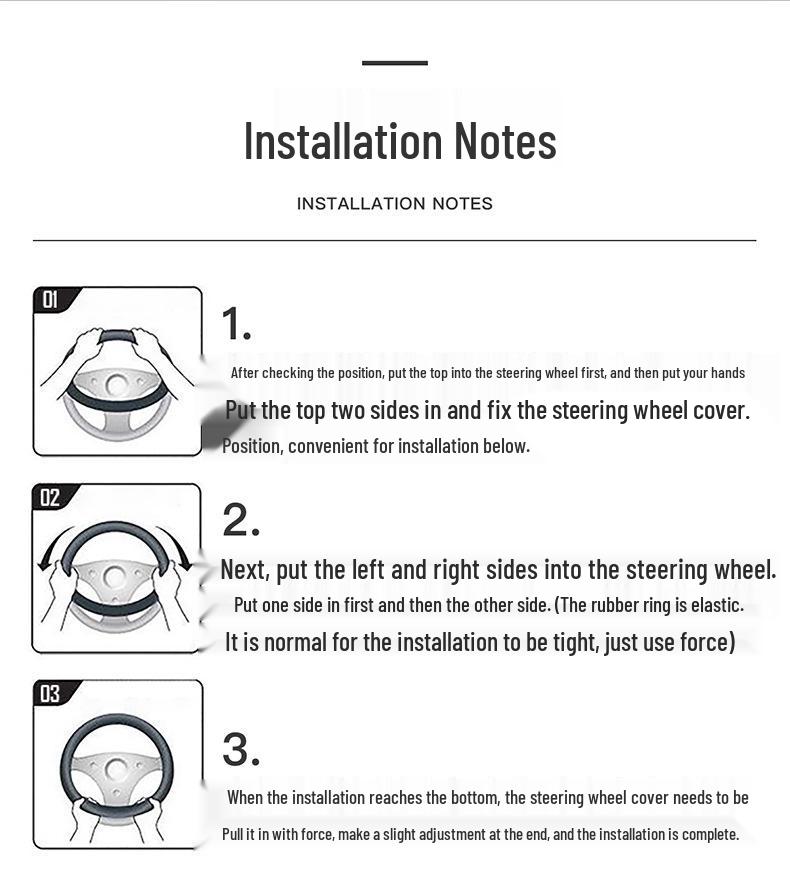 Leather Steering Wheel Cover for Hyundai Elantra: Yue Dong, Ix25, Festa, Mingtu, Ix35, Lingdong Models.