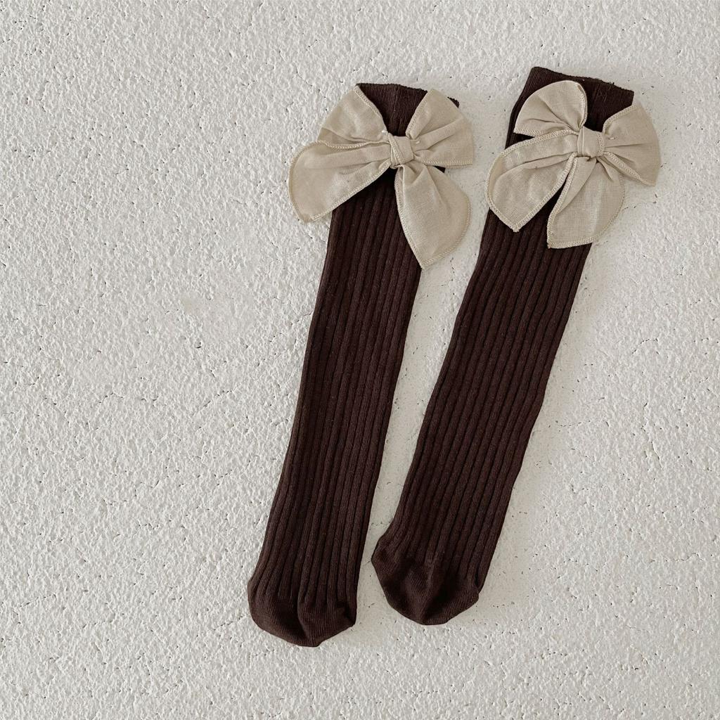 1 pár Sladké princeznovské mašle Ponožky do půli lýtka pro děti Dívky Vynikající Roztomilé Korejské módní ponožky Jarní Podzimní Měkké Česané bavlněné ponožky