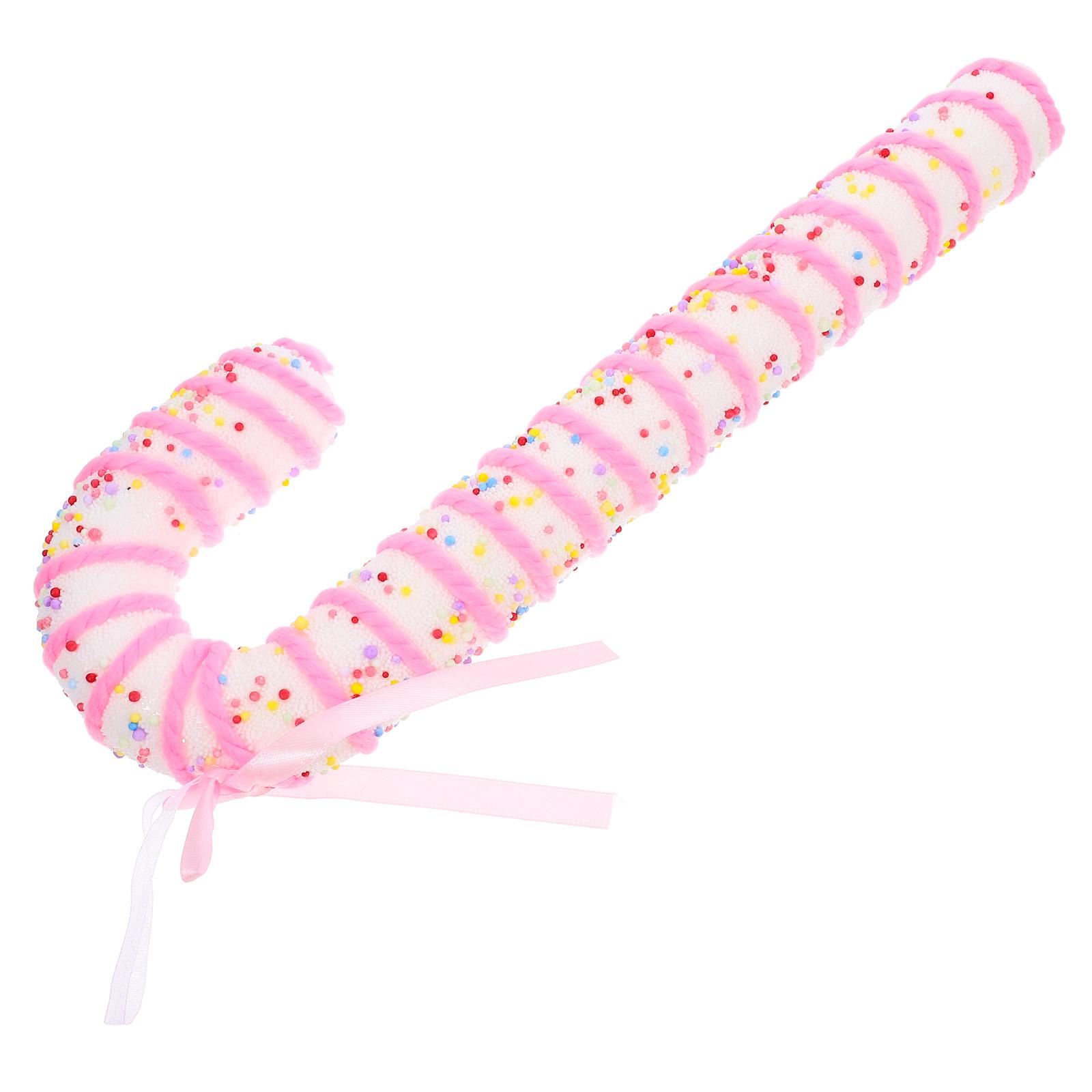 

Candy Cane nament Christmas Tree Decorations Hanging Pendant Party Supplies Twisted Crutch Decorations Xmas Gifts Festive 33.50X12.00X4.00CM рожевий