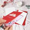 24TE Pop Up Heart Valentine's Day Blessing Handwriting Card Accessory for Christmas New Year Holiday Party Gift