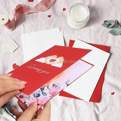 24TE Pop Up Heart Valentine's Day Blessing Handwriting Card Accessory for Christmas New Year Holiday Party Gift