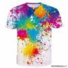 Men's 3D Printed T-Shirt Colorful Pattern Printing Short Sleeve O-Neck Pullover Casual Top