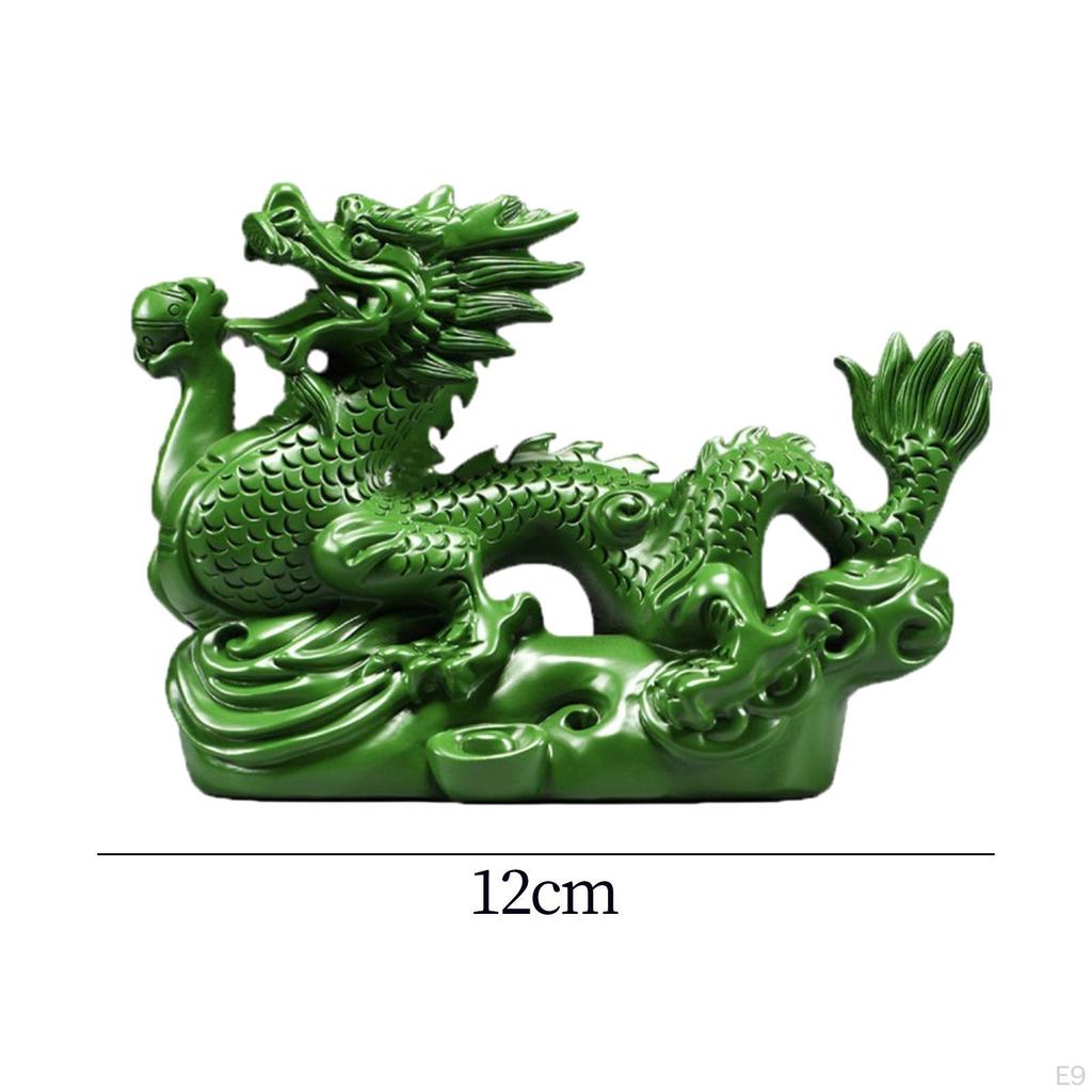 Hand-Carved Chinese Dragon Figurine Fengshui Ornament