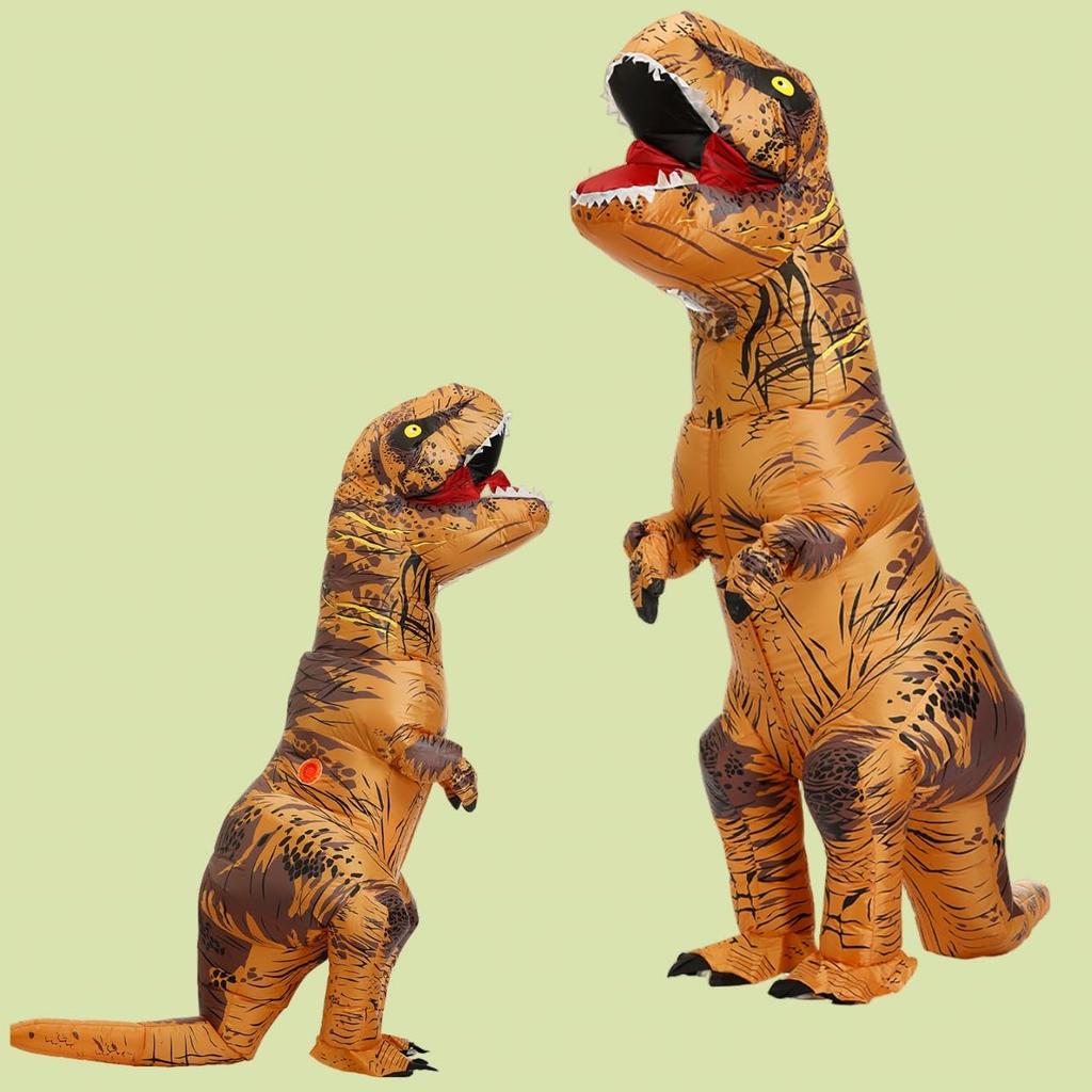 REKUCCI Tyrannosaurus Rex Dinosaur Inflatable Dinosaur Costume for and Perfect for Cultural and Events Size Costume, Halloween, Adults, Kids,