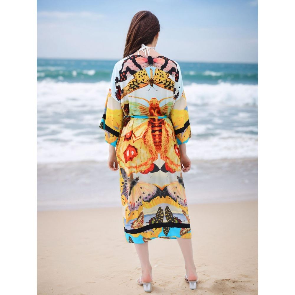 Rochie Caftan Boho Mărime Mare, Rochie Maxi Cover Up pentru Femei