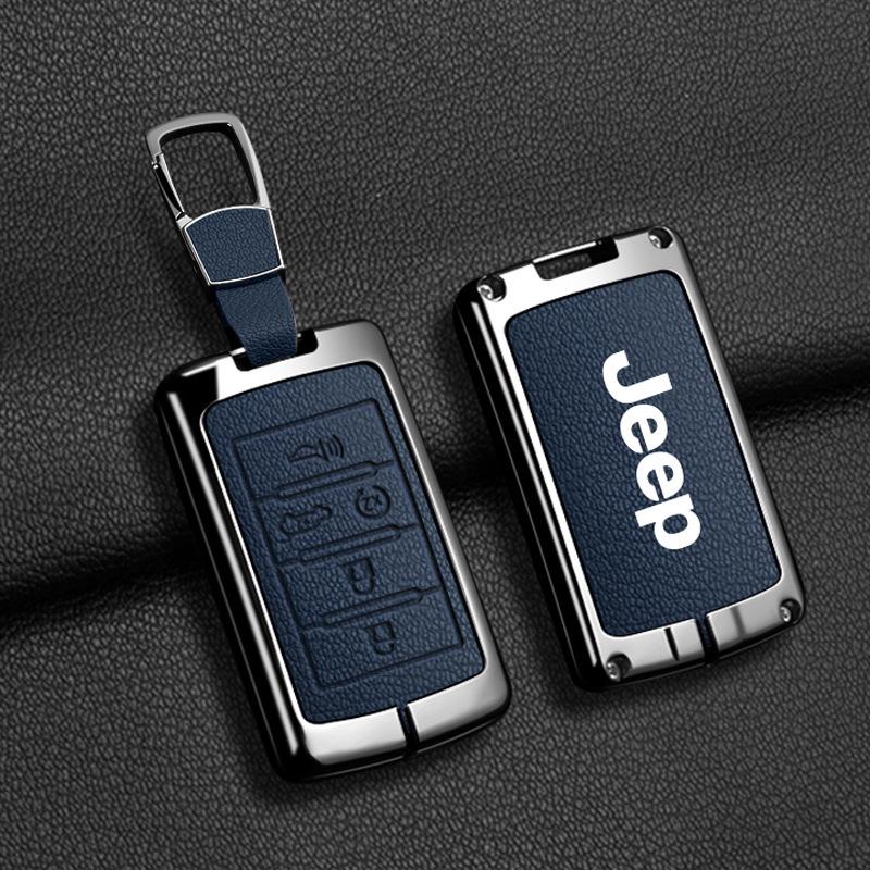 Compatible Jeep Key Case for Compass, Renegade, Cherokee, Grand Commander, Grand Cherokee