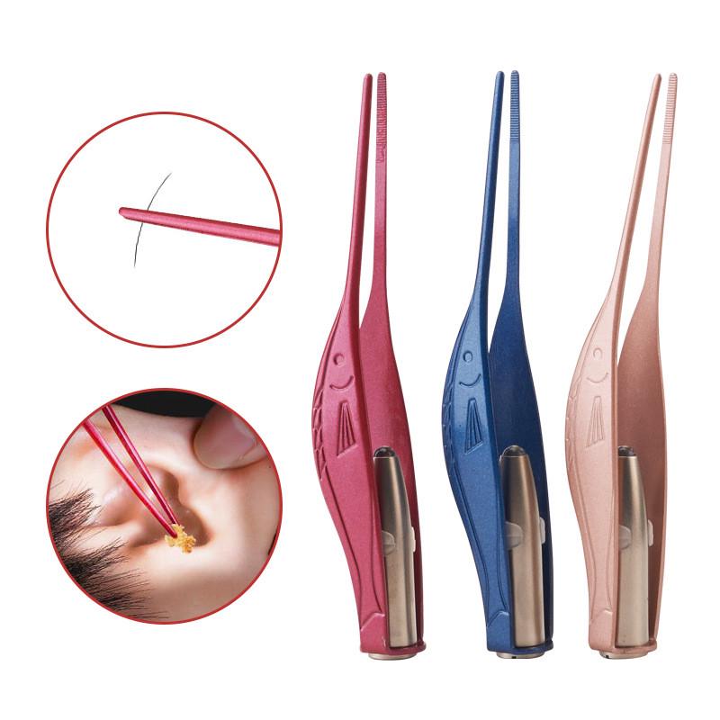 Buy LED Flashlight Earpick Ear Wax Removal Child Ear Cleaner Tweezers Luminous Ear Cleaning Tool