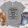 New Funny Vintage 1973 Birthday T Shirt Unisex Short Sleeve O Neck Summer Casual Vintage 1973 Letter Printing T-Shirt Top Tee