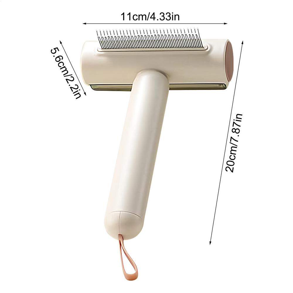 Cat Comb Dog Hair Brush With Lint Remover Stainless Steel Cat Dematting Tool For Kittens Puppies Medium Large Animals