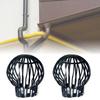 Leaf Guard Drain Strainer Outdoor Balcony Rainwater Protector Black Pp Material