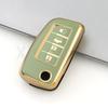4 Buttons Tpu Auto Shell Fob Gold Edge Car Key Case Cover For Nissan Qashqai X-Trail T32 Rogue Juke F15 J11 Murano Maxima Altima