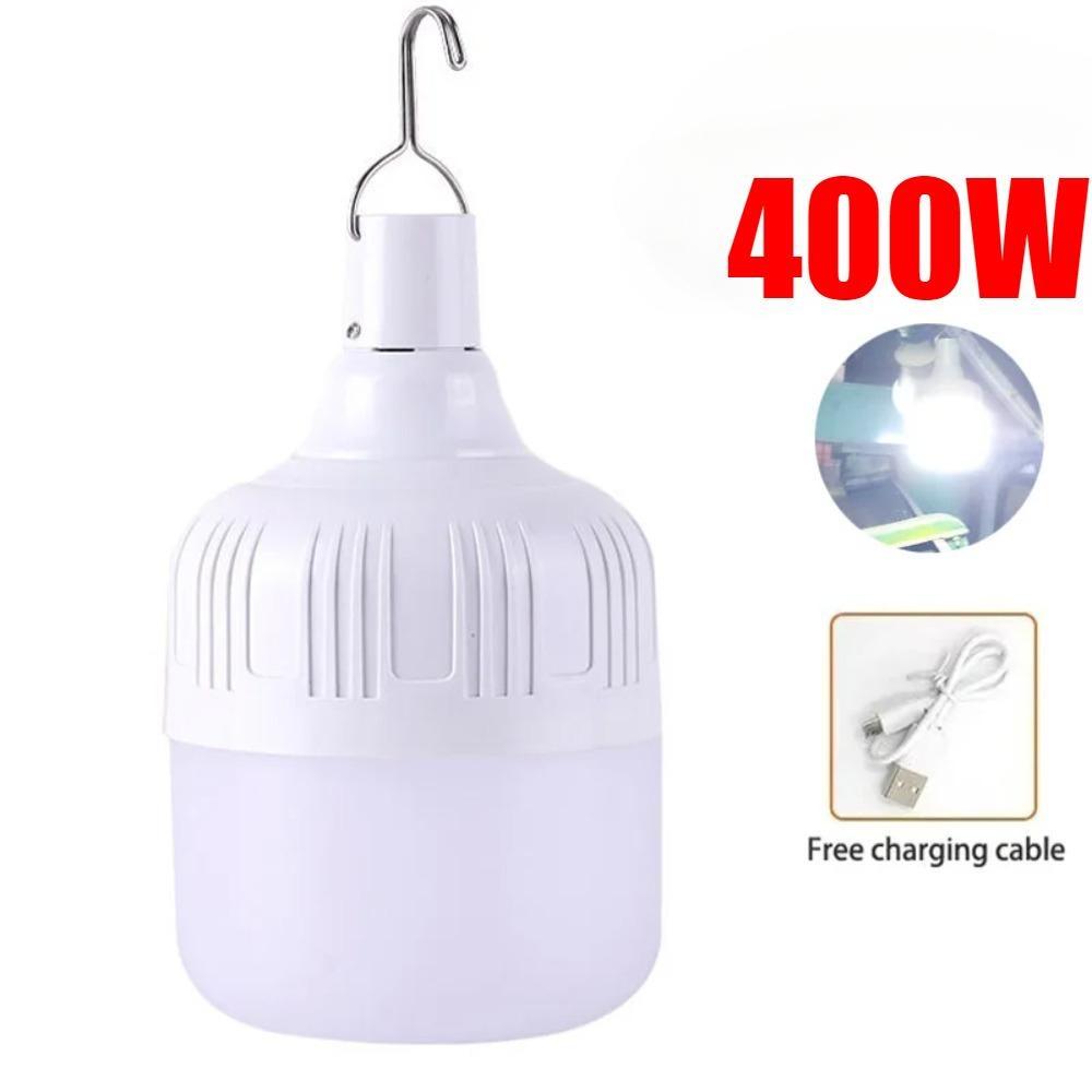 500w Portable Outdoor Camping Lights USB Rechargeable Lamp LED Emergency Bulb Hook High Power Tents Lantern Night Lights Bulb
