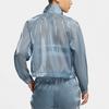 Nike Air Glossy Smooth Collar Sports Casual Jacket Women Jacket Fluorescent-Blue CU5545-031