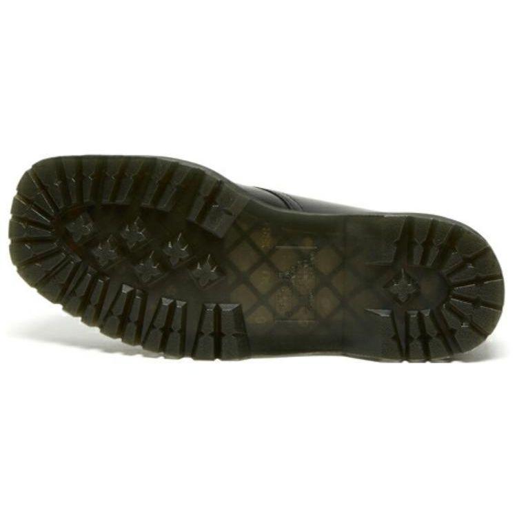 Dr. Martens Leather Round Toe Thick Sole Lace-Up Polished Low Top Shoes Unisex Shoes Black 27875001