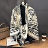 New outer office blanket autumn and winter warm square scarf imitation cashmere thickened shawl