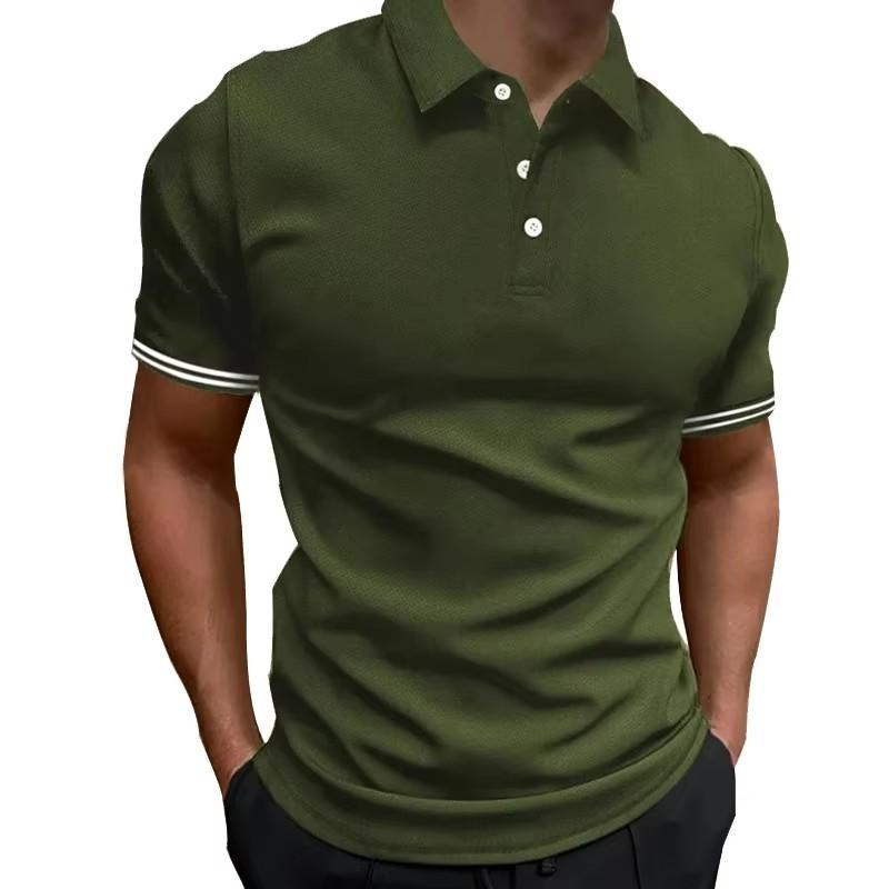 

Fashionable 3D Digital Printed Men s Short Sleeved Polo Shirt Cross-border Hot Selling Comfortable to Wear Summer 3XL армия зеленый