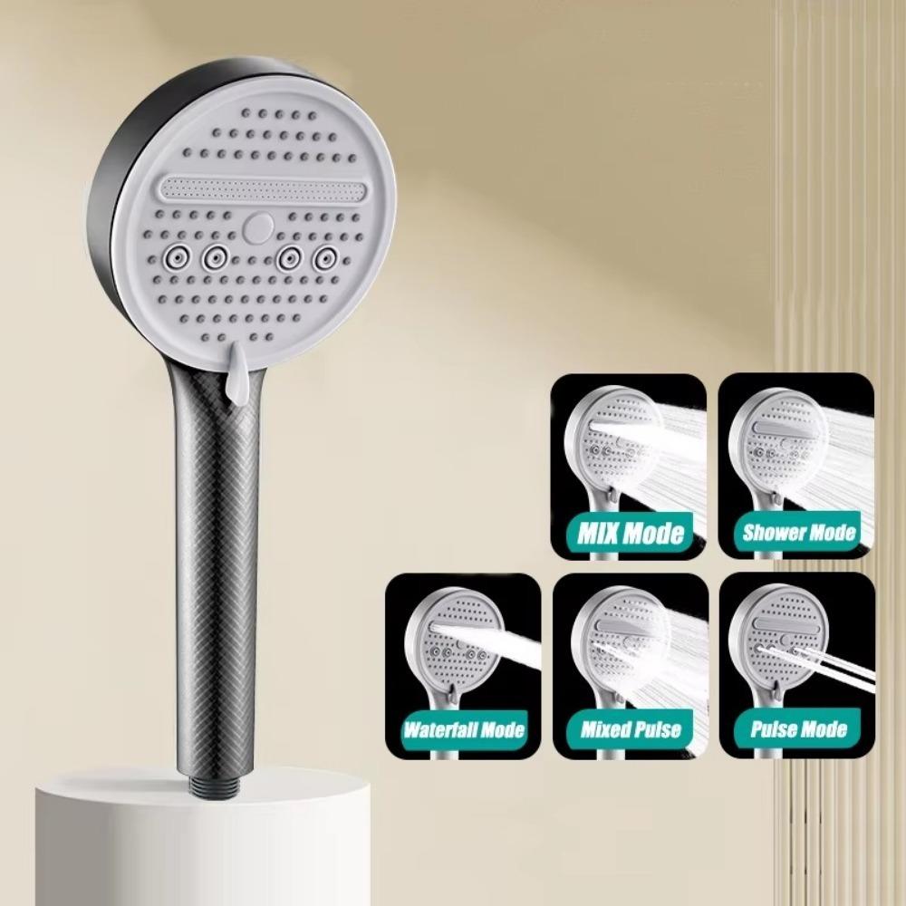 

Новая душевая лейка с 5 режимами, ручная лейка из АБС-пластика, регулируемый спрей, высокий напор, душевой спрей, аксессуары для ванной серый