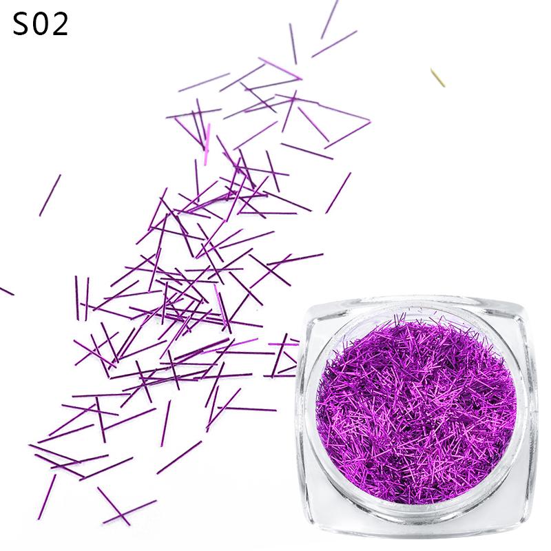 Mtssii 1g Colorful Shiny Laser Strip Irregular Paillettes Sequin Flakes Dust Nail Art Manicure Decor