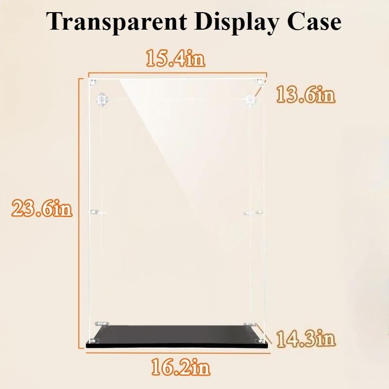 

Eary Transparent Acrylic Display Case for Zimomo Art Box Fit for Labubu for Angel Dolls Dustproof Storage Stable Protector Cover
