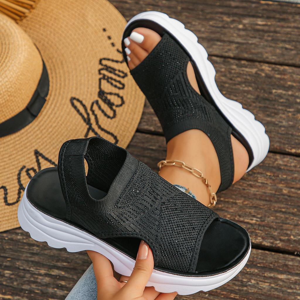 Fashion Women Roman Fish Mouth Bottom Sandals Breathable Mesh Lace-Up 2025 Summer Sports Hollow Out Designer Shoes Zapatos De Mujer
