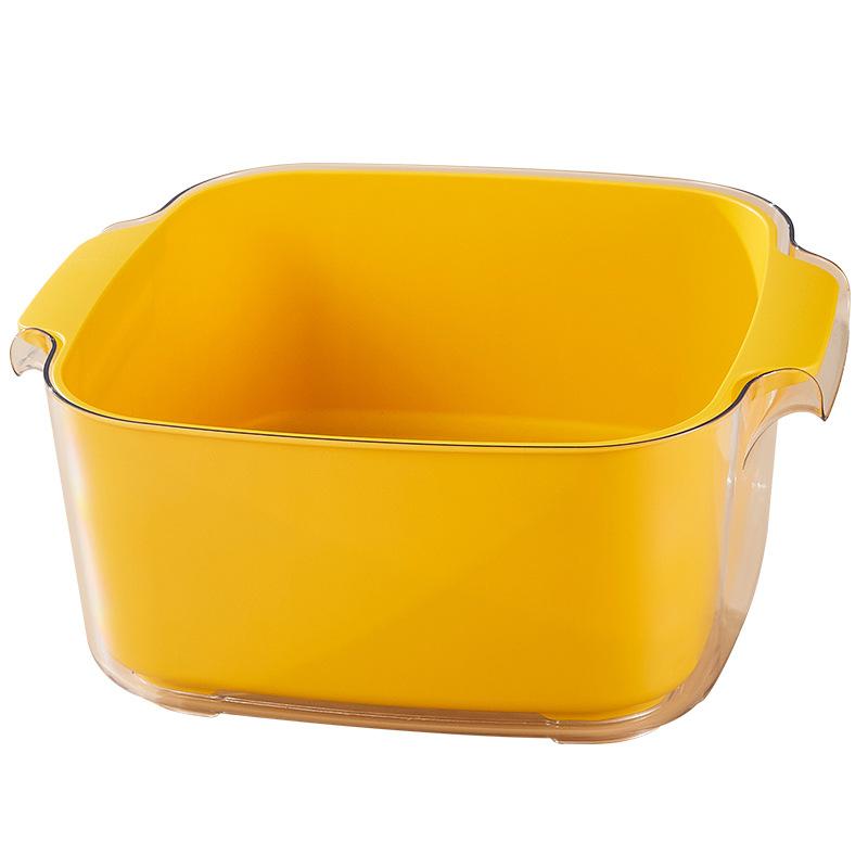 Double-layer vegetable basin drain basket kitchen household plastic fruit plate living room sink filter vegetable basket washing vegetable basket
