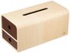 Yamato Kogei "STOCK Tissue" Tissue Case with Accessory Compartment, Brown, YK14-108