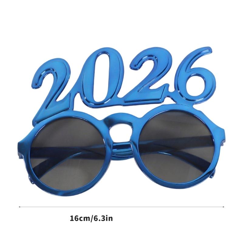 2026 Feestbril Met Ronde Glazen Nieuwjaarsviering Oogbescherming Praktische PC Universele Feestbril Voor Vrouwen