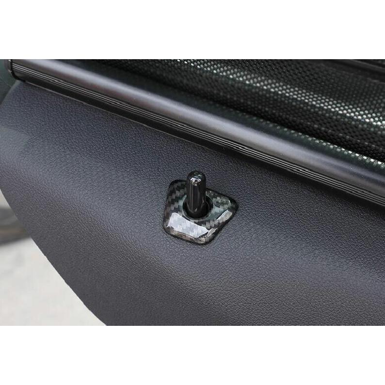 ABS Carbon Fiber Inner Door Lock Down Bolt Ring Trim For BMW 5 Series 2018-2023