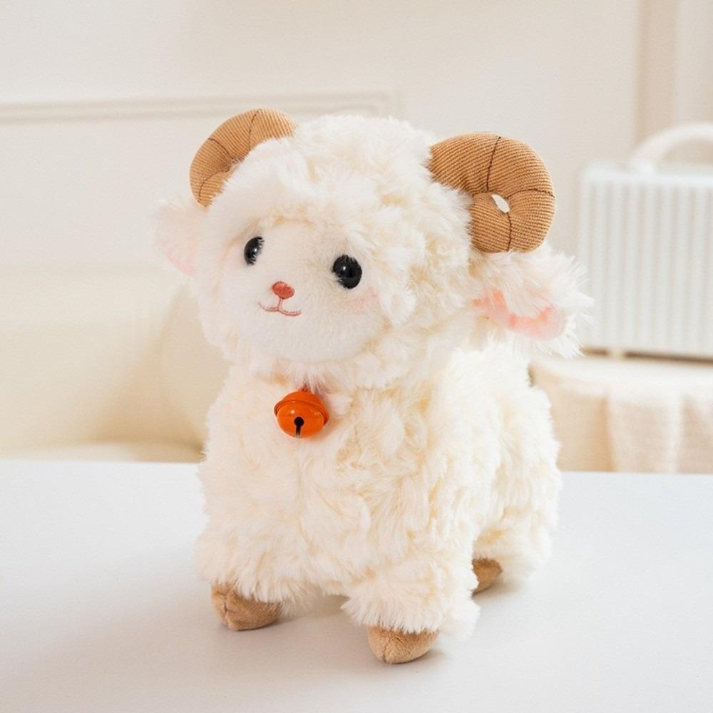 Fluffy Soft Plush Sheep Doll Standing New Year Sheep Commemorative Doll New Year Gift