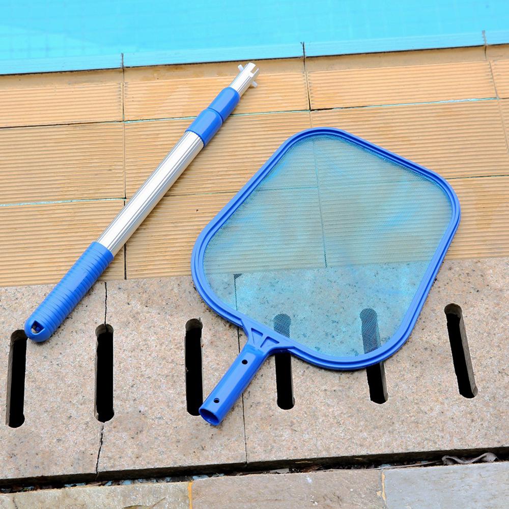 Pool Skimmer Net with Telescopic Pole Removal Lf Rake Swimming Pool   Fast Clning Tool with for Clning   Ground Inground Pool Hot Tub Spa Pond