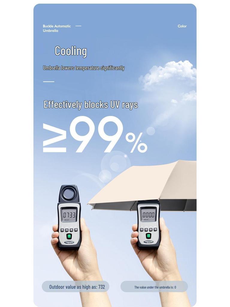 Large Automatic Dual-Use Umbrella: Sunshade & Rain Protection with Custom Logo