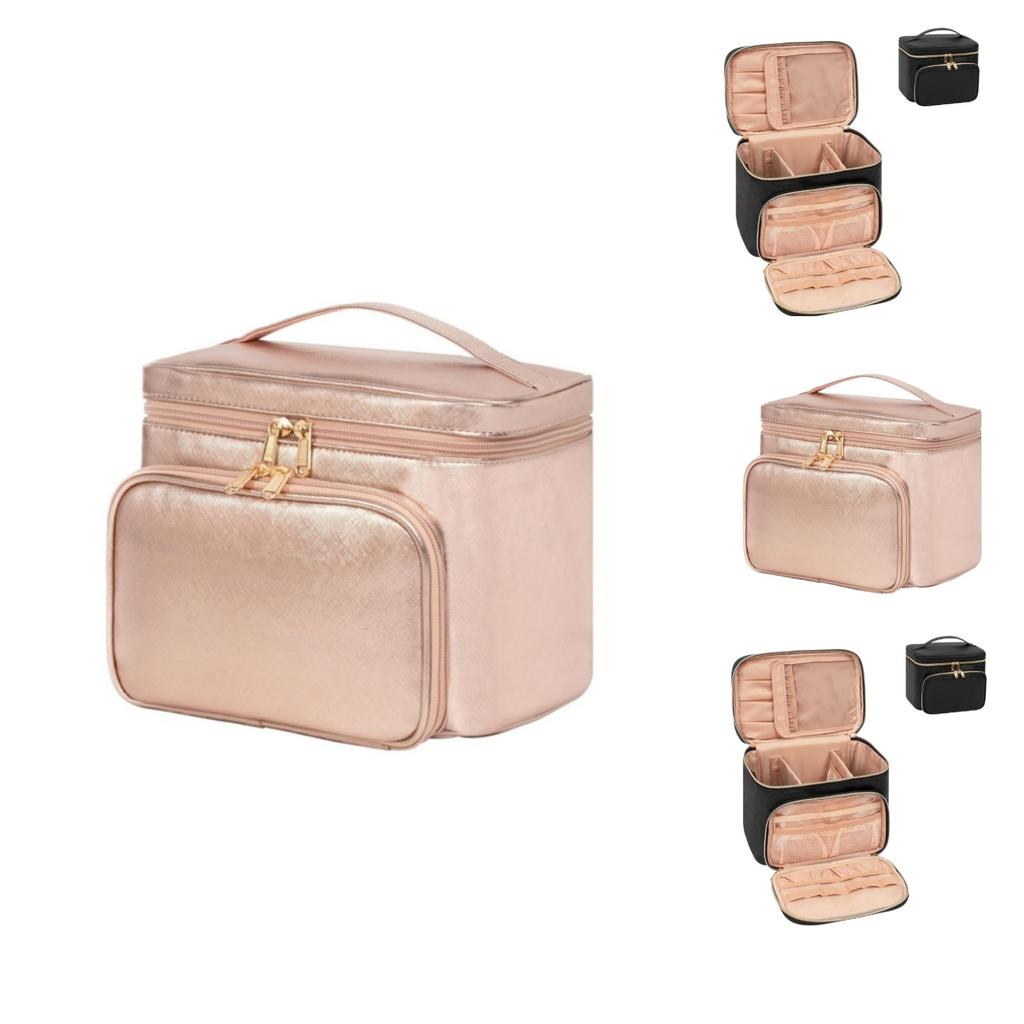 large-sized women's cosmetics storage bag,  pu outdoor travel makeup bag
