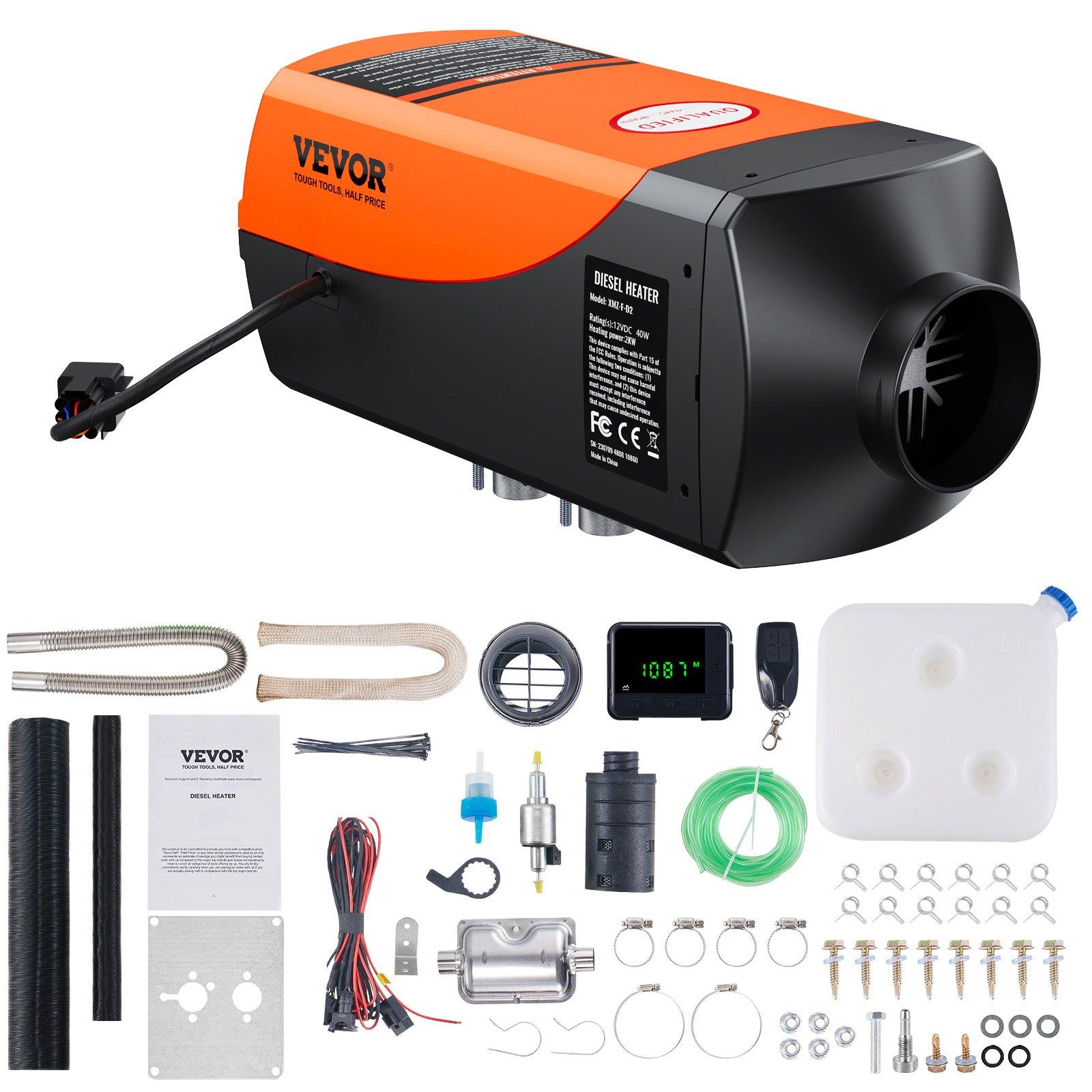 VEVOR Diesel Air Heater, 12&24V 2KW