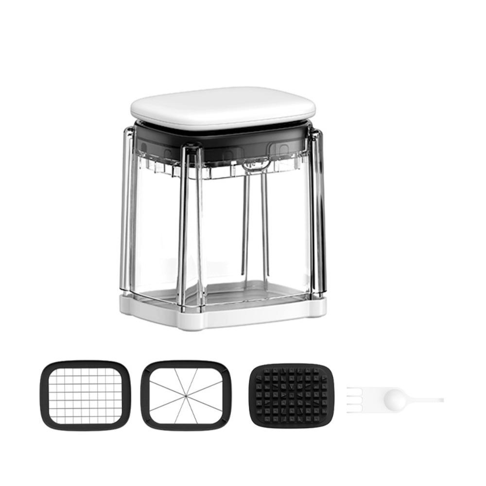 Efficient Chopping Stainless Steel Potato Slicer Manual Hand Easy Clean Veggie Chopper French Fry Cutter Kitchen Use