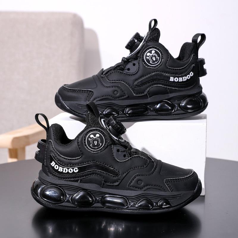 

Babu Bean Boys Sneakers 2025 Spring and Autumn Waterproof Leather Shoes Children s Non-slip Soft Sole Boys Running Shoes 28