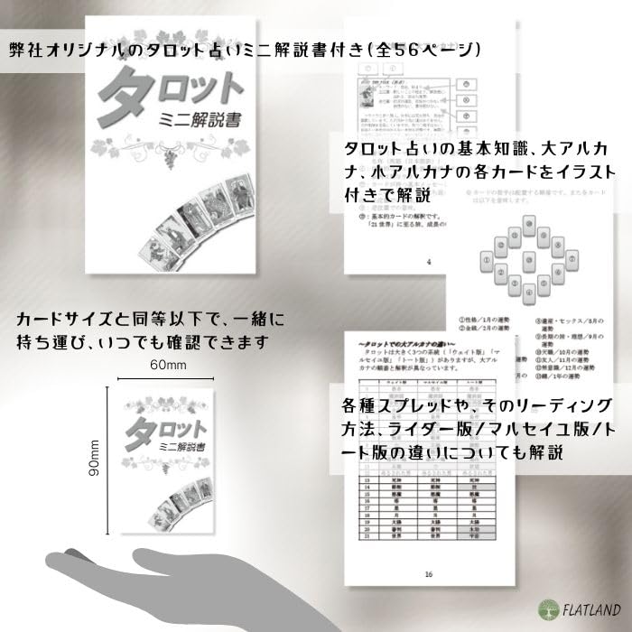 Black Ritual Tarot, Tarot Reading Instructions, Japanese Instruction Manual Included, Authentic Tarot Cards, 78 Cards