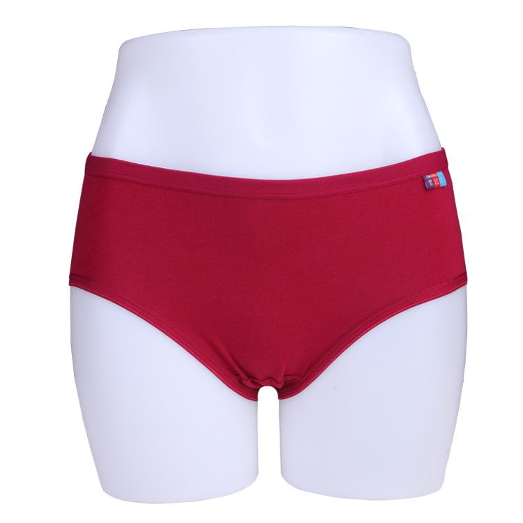 Damen Übergröße Ganzbaumwolle Mittelhohe Taille Atmungsaktive Slips - Einfarbig und Bequem