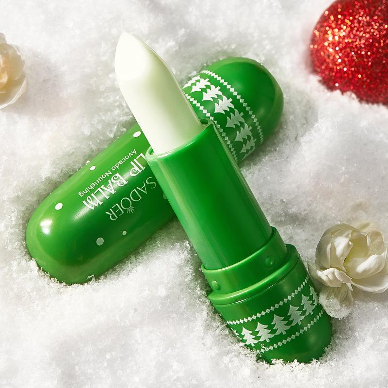 SADOER Natale Balsamo Labbra Miele Ciliegia Avocado Illuminante Idratante Anti Screpolature Riparatore Rossetto
