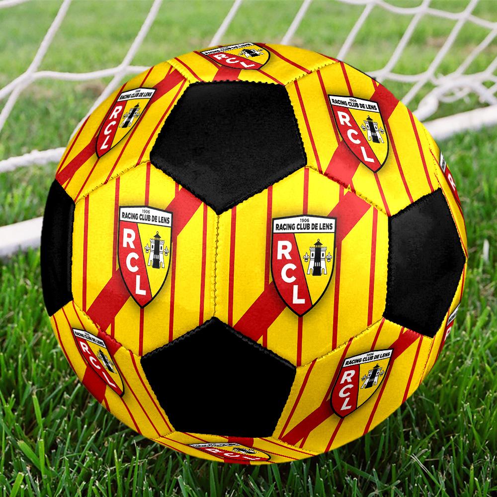 Racing Club De Lens Soccer Ball Colorful All Ages Machine Stitched PVC Competition Ready Durable High-Bounce.SIZE5
