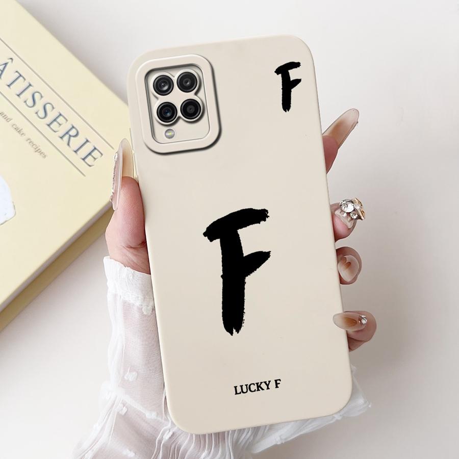 Für Samsung Galaxy A12 M12 F12 Hülle für A125F Weiches Silikon Hülle Buchstabe Bemalt Stoßfest Fundas für SamsungA12 M 12 Abdeckung