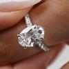 Moissanite Ring 100% Real 925 Silver Diamond Party Wedding Band Rings for Women Bridal Engagement Jewelry GRA Certified