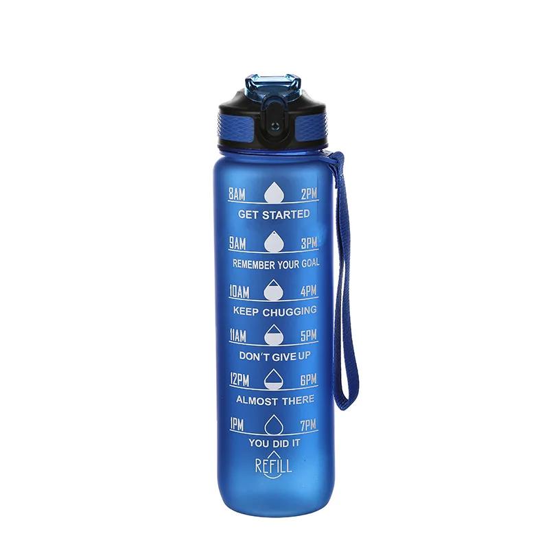 1 Liter Sport Water Bottle Motivational Water Bottle Leakproof Bottles Drinking Outdoor Travel Gym Fitness Jugs for Kitchen Cups
