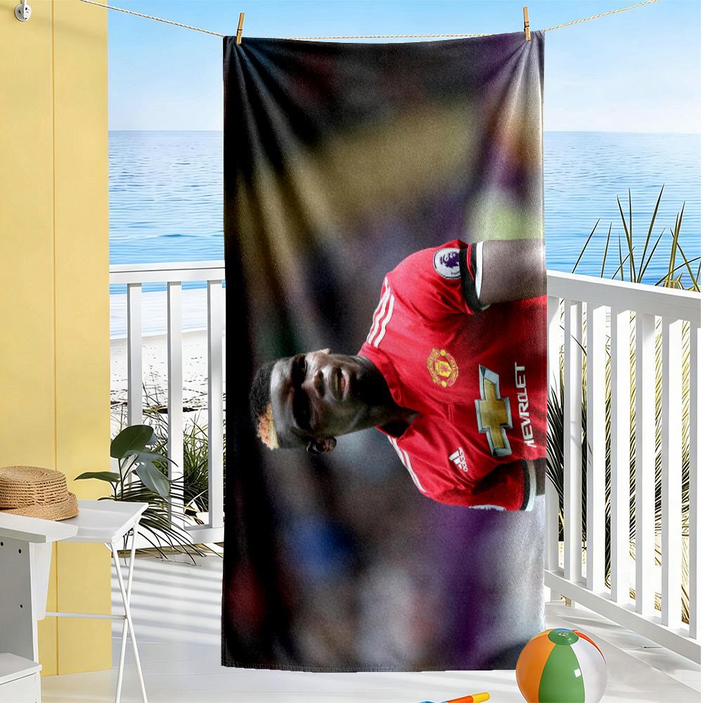 Man United's Paul Pogba Beach Towel Quick-Dry Soft Microfiber Comfortable Lightweight