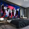 SKZ Wall tapestry, aesthetic printed fabric blanket, suitable for bedroom, living room, and home decor.