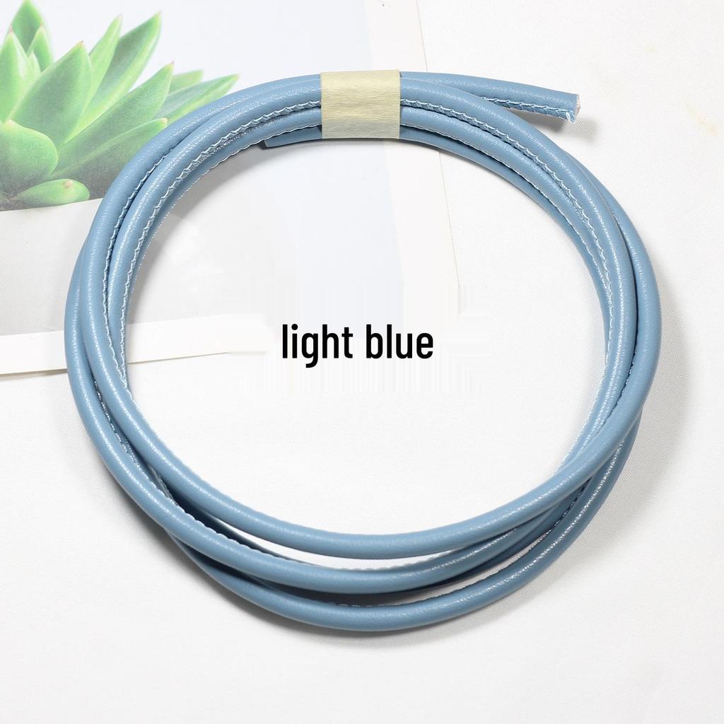 Sheepskin-Textured Microfiber Leather Round Cord for DIY Crafting and Decoration