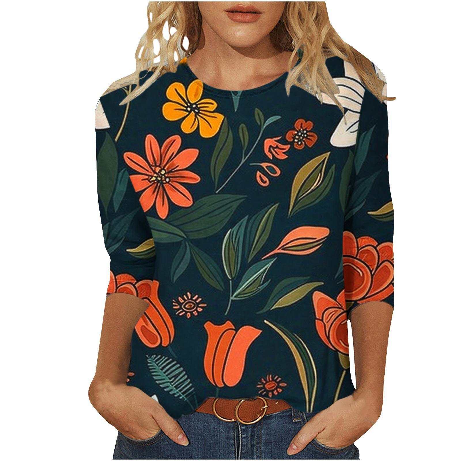 

Летний топ с круглым вырезом и принтом в виде 3D-кошки, модные и повседневные женские футболки с длинными рукавами 5XL